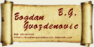 Bogdan Gvozdenović vizit kartica